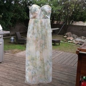 Jenny Yoo Floral Print Long Dress